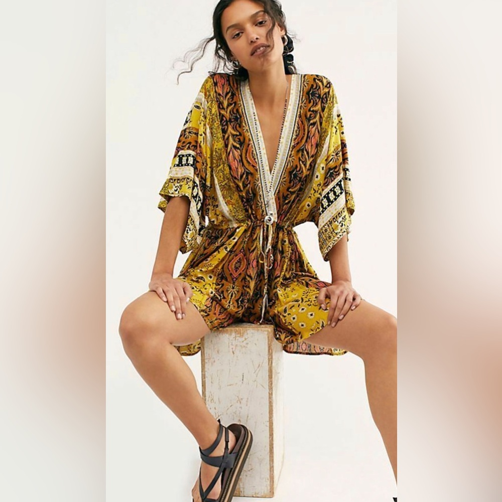 Free People Mixed Emotions Romper